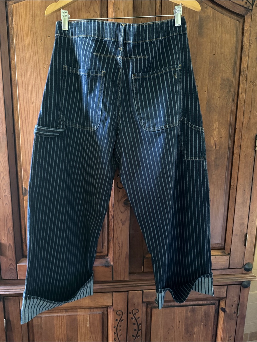 NWT PILCRO ANTHROPOLOGIE RAILROAD KAYDEN CARPENTER JEANS. SIZE 28 PETITE. - Picture 5 of 10
